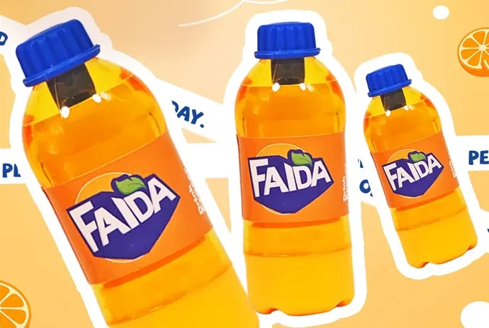 Ластик в форме бутылки Fanta QH-8822, ластик двойного назначения